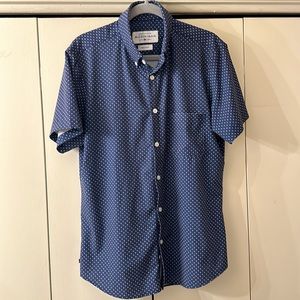 Leeward Short Sleeve - Navy Polka Dot